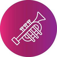 icono creativo de trompetas vector
