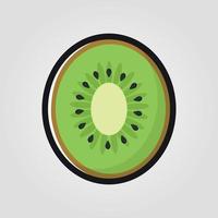 Kiwi Fruit Social Media Emoji. Modern Simple Vector For Web Site Or Mobile App Adobe Illustrator Artwork
