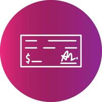 Bank Check Creative Icon vector