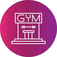 icono creativo de gimnasio vector