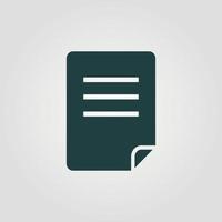Curve paper vector icon. Black illustration isolated on white background for graphic and web design.