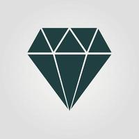 icono de vector de diamante. ilustración negra aislada sobre fondo blanco para diseño gráfico y web.