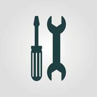 Screwdriver vector icon. Black illustration isolated on white background for graphic and web design.