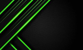 Futuristic Gaming Background with a hexagon pattern design with black and dark green colors vector