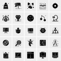 25 iconos de negocios universales vector ilustración de icono creativo para usar en proyectos relacionados con la web y dispositivos móviles