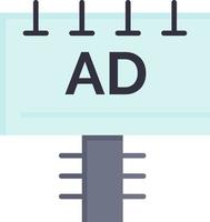 tablero de anuncios letrero de publicidad icono de color plano icono de vector plantilla de banner