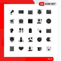 25 iconos creativos modernos signos y símbolos de diseño configurar configuración de tienda cv elementos de diseño vectorial editables vector