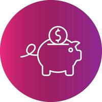 Piggy Bank Creative Icon vector