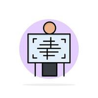 Xray Patient Hospital Radiology  Abstract Circle Background Flat color Icon vector