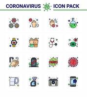 Coronavirus 2019nCoV Covid19 Prevention icon set research flask hands test wash viral coronavirus 2019nov disease Vector Design Elements