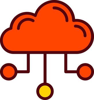 Computing cloud Vector Icon