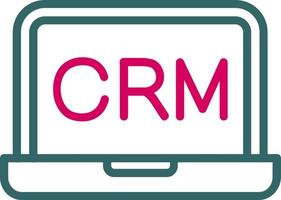 icono de vector de crm