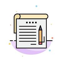 Student Notes Note Education Abstract Flat Color Icon Template vector