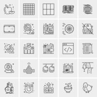 25 Universal Business Icons Vector Creative Icon Illustration to use in web and Mobile Related project