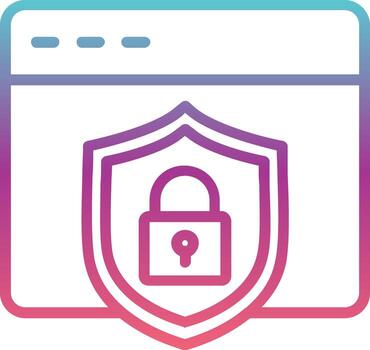 icono de vector de seguridad web