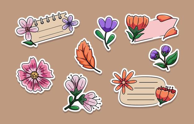 Decorative Spring Flower Journal Sticker Collection