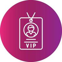 icono creativo de pase vip vector