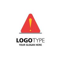 Alert Danger Warning Logistic Business Logo Template Flat Color vector