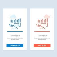 telescopio pronóstico de negocios pronóstico mercado tendencia visión azul y rojo descargar y comprar ahora plantilla de tarjeta de widget web vector