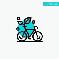 Cycle Eco Friendly Plant Environment turquoise highlight circle point Vector icon