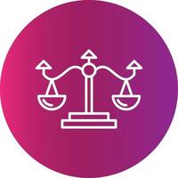 Justice Scale Creative Icon vector