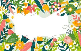 Spring Border Background vector