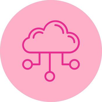 Computing cloud Vector Icon