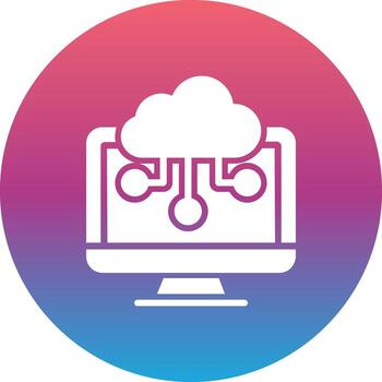 Computing Cloud Vector Icon