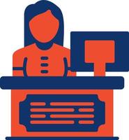 Receptionist Creative Icon Design vector