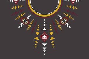 Modern Kurti Neck Design Vector Motif Simple Palestinian embroidery patterns Brocade kurta digital artwork textile print on fabric, Illustration