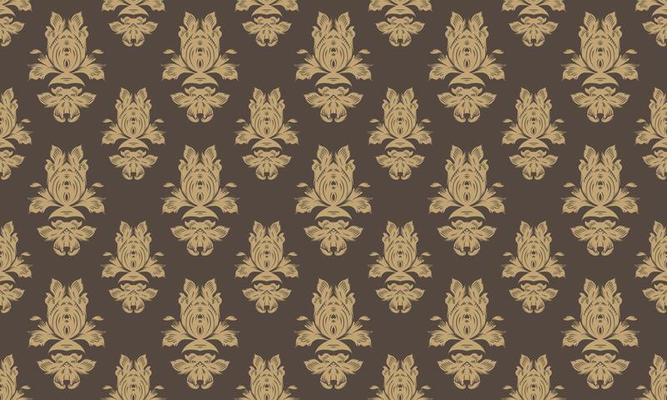 Damask Fleur de Lis pattern seamless vector background wallpaper Fleur de Lis pattern Scandinavian Digital texture Design for print printable fabric saree border.