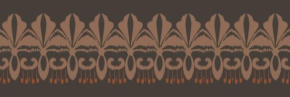 Ikat border tribal African Seamless Pattern. Ethnic Geometric Batik Ikkat Digital vector textile Design for Prints Fabric saree Mughal brush symbol Swaths texture Kurti Kurtis Kurtas