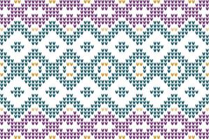 Vector illustration knitting pattern knitted fabric as background.