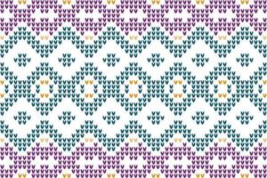 Vector illustration knitting pattern knitted fabric as background.