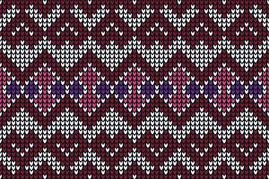 Vector illustration knit texture fair isle pattern background for fashion textiles, knitwear and graphics.