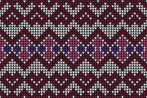 Vector illustration knit texture fair isle pattern background for fashion textiles, knitwear and graphics.