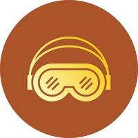 diseño de icono creativo de gafas de esquí vector