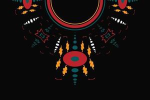 Modern Kurti Neck Design Vector Motif Simple Palestinian embroidery patterns Ombre Pattern Aztec style embroidery abstract Modern Kurti Neck . design for texture, fabric and saree  wear.