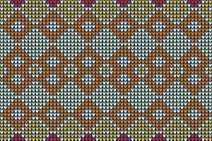 Vector illustration crochet pattern texture vector seamless pattern.