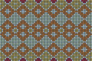 Vector illustration crochet pattern texture vector seamless pattern.