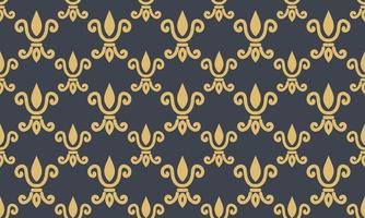 damasco fleur de lis borde vector patrón sin costuras papel tapiz de fondo patrón de fleur de lis diseño de textura digital africana para imprimir borde de sari de tela imprimible.