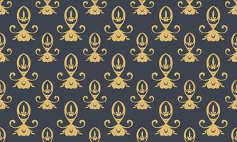 Damask fleur de lis vector patrón sin costuras papel tapiz de fondo patrón de fleur de lis diseño de textura digital africana para imprimir borde de sari de tela imprimible.