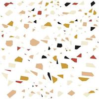 terrazzo pattern vector hand crafted pattern. Realistic vector texture of mosaic floor with natural stones, granite, marble, colorful glass, concrete. Granite and quartz rocks and sprinkles mix