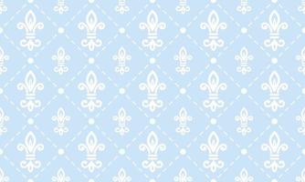 Damask Fleur de Lis pattern meaning vector seamless background wallpaper Fleur de Lis pattern Digital texture Design for print printable fabric saree border.