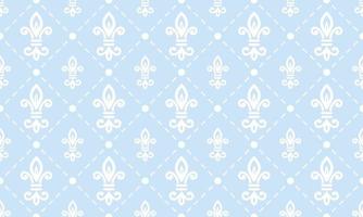 Damask Fleur de Lis pattern meaning vector seamless background wallpaper Fleur de Lis pattern Digital texture Design for print printable fabric saree border.