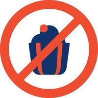 No Sweets Creative Icon Design vector