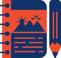 diseño de icono creativo de cuaderno de bocetos vector