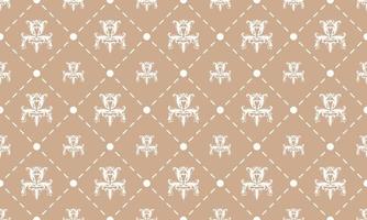 Damask Fleur de Lis pattern meaning vector seamless background wallpaper Fleur de Lis pattern Scandinavian Digital texture Design for print printable fabric saree border.