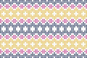 crochet stitches fair isle pattern background for fashion textiles, knitwear and graphics. vector