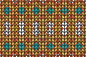 crochet pattern illustration of knitting seamless background. vector